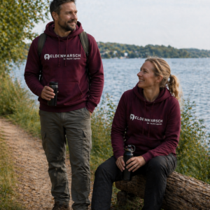 Hoodie in Burgundrot